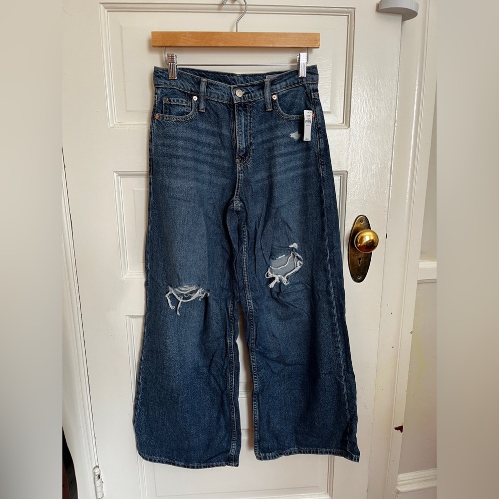 Gap petite baggy mid rise pants NWT